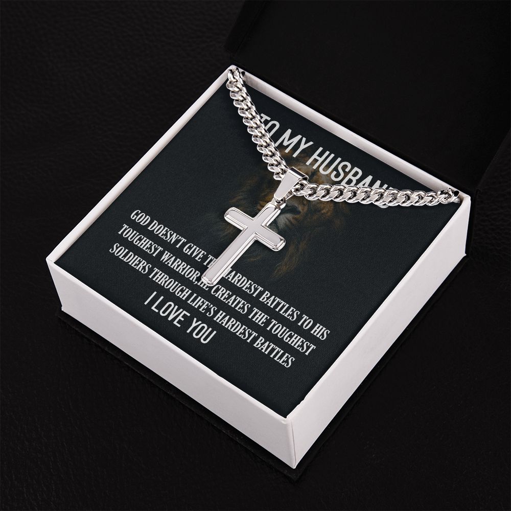 Cuban Chain with Cross Necklace