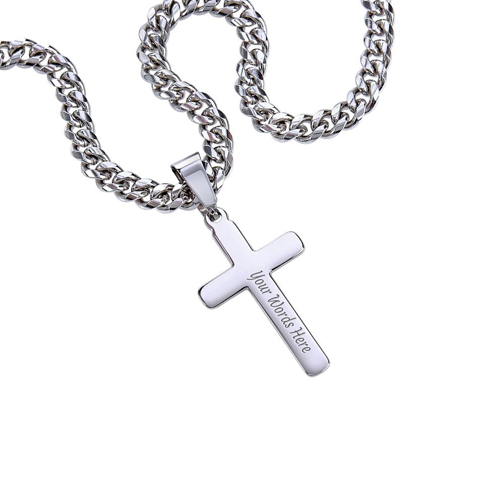 Cuban Chain with Cross Necklace